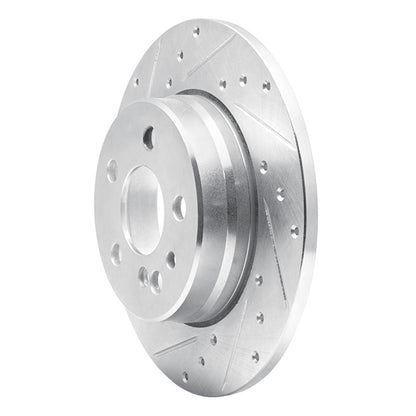 R1 Concepts R1 91-99 Mercedes-Benz 300SD Rear Left Drilled & Slotted Silver Brake Rotor