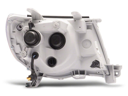 Raxiom 05-11 Toyota Tacoma Axial Series LED DRL Projector Headlights- Black Housing (Clear Lens)