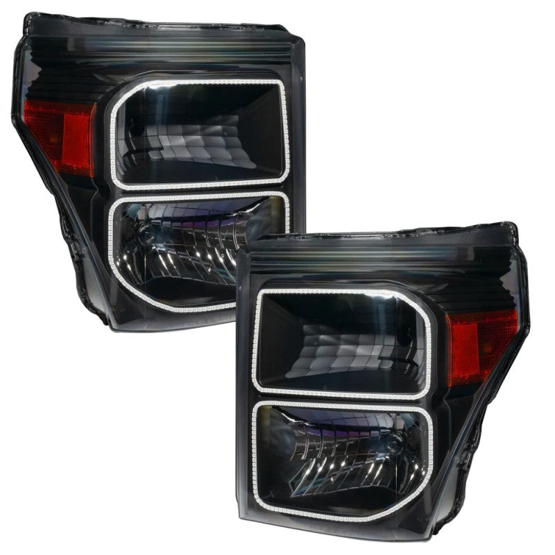 ORACLE Lighting Oracle 11-16 Ford F250/350 LED HL - Black - ColorSHIFT w/ BC1 Controller