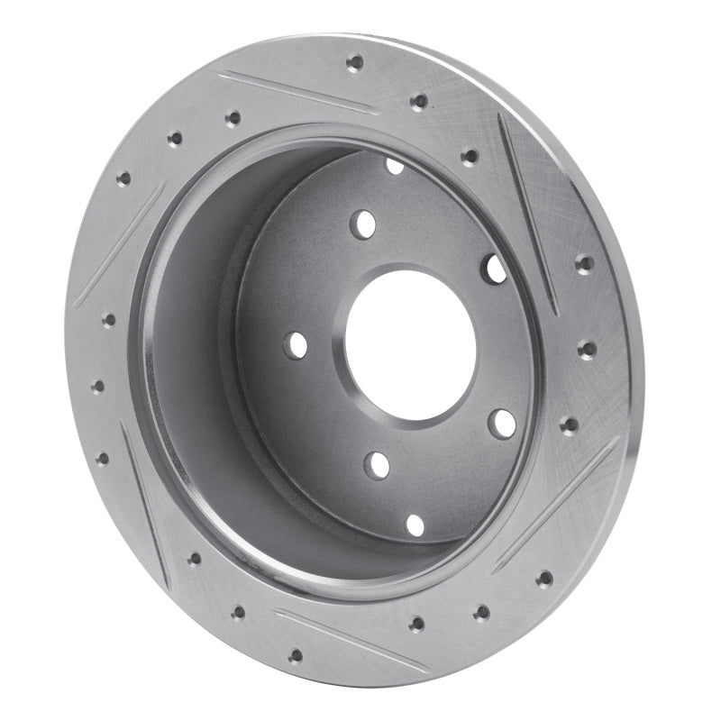 R1 Concepts R1 04-04 Pontiac GTO Rear Left Drilled & Slotted Silver Brake Rotor