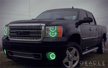ORACLE Lighting Oracle 08-13 GMC Sierra LED Round Ring Headlight Halo Kit - Blue