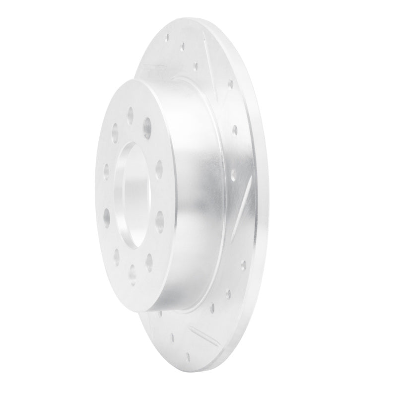 R1 Concepts R1 03-08 Hyundai TIBURON Rear Right Drilled & Slotted Silver Brake Rotor