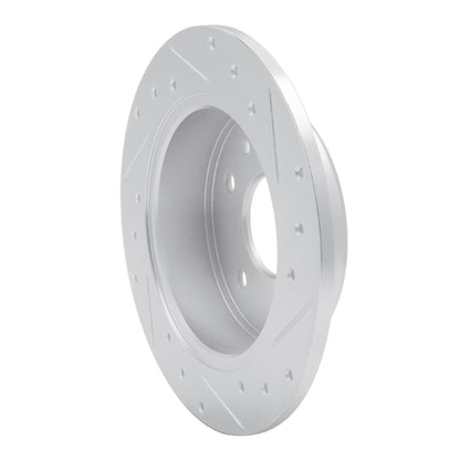 R1 Concepts R1 89-91 Mazda RX-7 Rear Left Drilled & Slotted Silver Brake Rotor