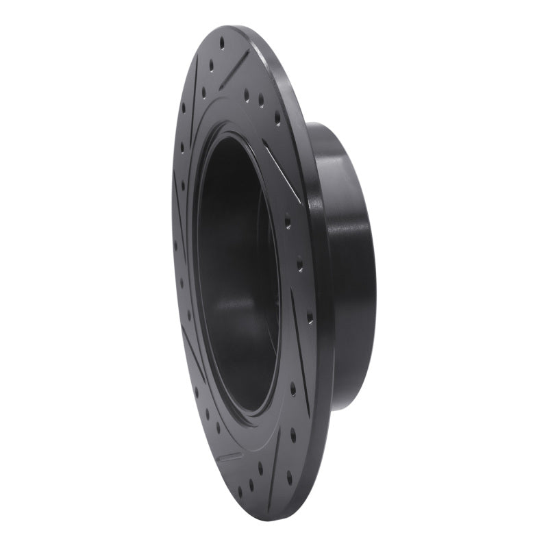 R1 Concepts R1 07-17 Chrysler Sebring Rear Right Drilled & Slotted Black Brake Rotor