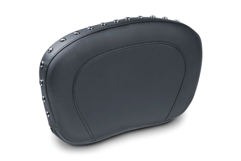 Mustang Motorcycle Mustang 97-21 Harley Touring Sissy Bar Pad w/Black Pearl Studs (14 inch x 9 inch) - Black