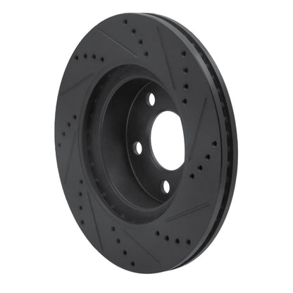 R1 Concepts R1 01-11 Ford Ranger (USA/Canada) Front Left Drilled & Slotted Black Brake Rotor