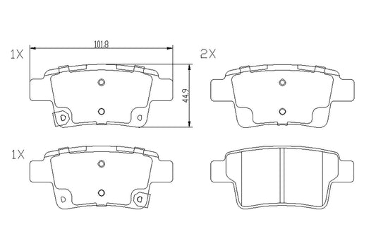 BOGAP F8210447 Brake Pad Set, Disc Brake | ML Performance Car Parts