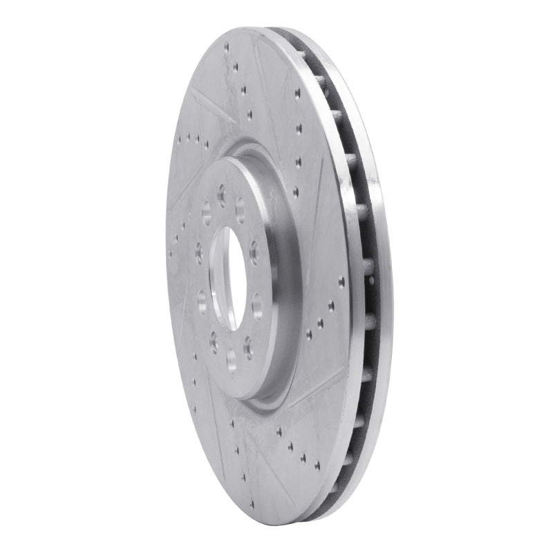 R1 Concepts R1 14-25 Alfa Romeo Tonale Front Right Drilled & Slotted Silver Brake Rotor