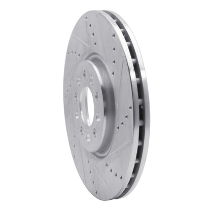 R1 Concepts R1 14-25 Alfa Romeo Tonale Front Right Drilled & Slotted Silver Brake Rotor