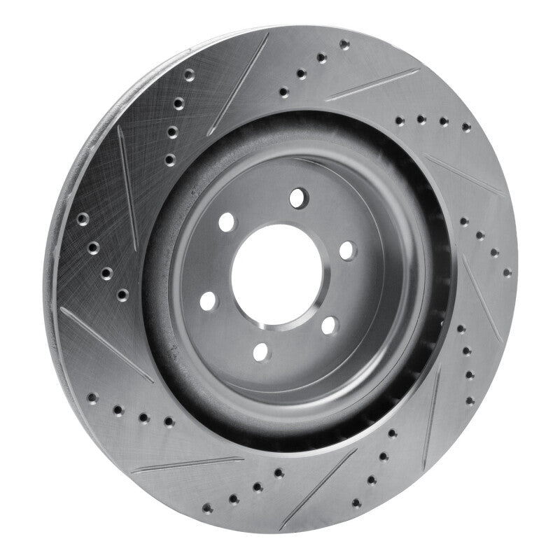 R1 Concepts R1 03-17 Dodge Viper Rear Right Drilled & Slotted Silver Brake Rotor