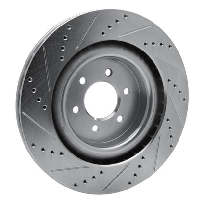 R1 Concepts R1 03-17 Dodge Viper Rear Right Drilled & Slotted Silver Brake Rotor