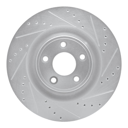 R1 Concepts R1 14-21 Jaguar XJ Rear Right Drilled & Slotted Silver Brake Rotor