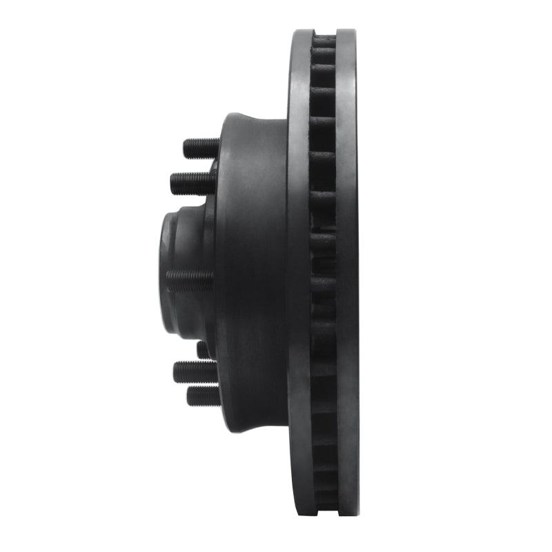 R1 Concepts R1 01-02 Chevrolet Express 3500 Front Right Drilled & Slotted Black Brake Rotor