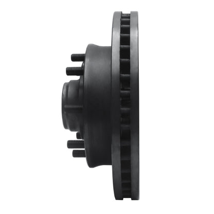 R1 Concepts R1 01-02 Chevrolet Express 3500 Front Right Drilled & Slotted Black Brake Rotor
