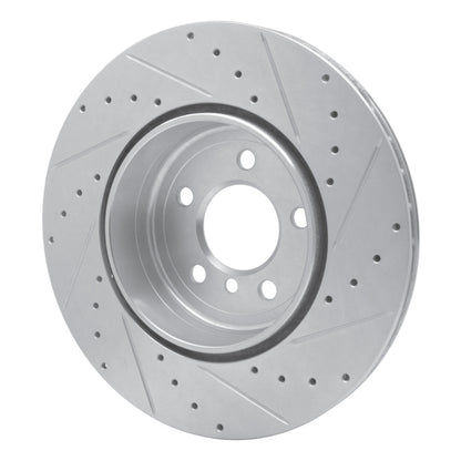 R1 Concepts R1 10-19 BMW 640I xDrive Convertible Rear Left Drilled & Slotted Silver Brake Rotor