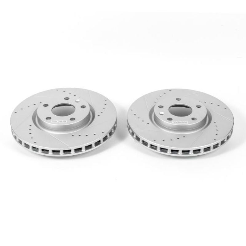 PowerStop Power Stop 14-19 Chevrolet Corvette Front Evolution Drilled & Slotted Rotors - Pair