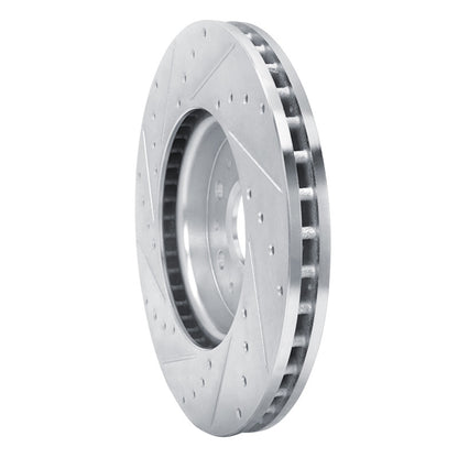 R1 Concepts R1 17-25 Buick Enclave Front Right Drilled & Slotted Silver Brake Rotor
