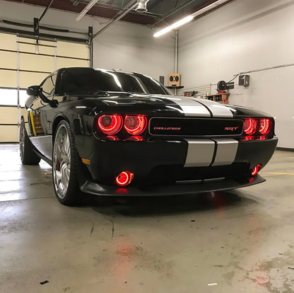 ORACLE Lighting Oracle 08-14 Dodge Challenger LED Projector Headlight Halo Kit - Red