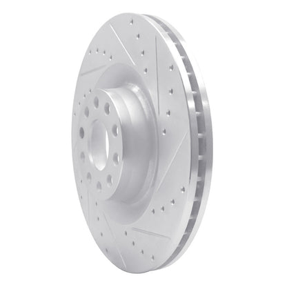 R1 Concepts R1 01-03 Audi S8 Front Right Drilled & Slotted Silver Brake Rotor