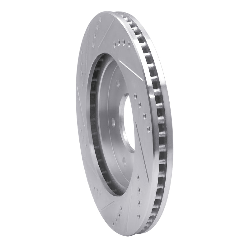 R1 Concepts R1 04-05 Infiniti QX56 Front Right Drilled & Slotted Silver Brake Rotor
