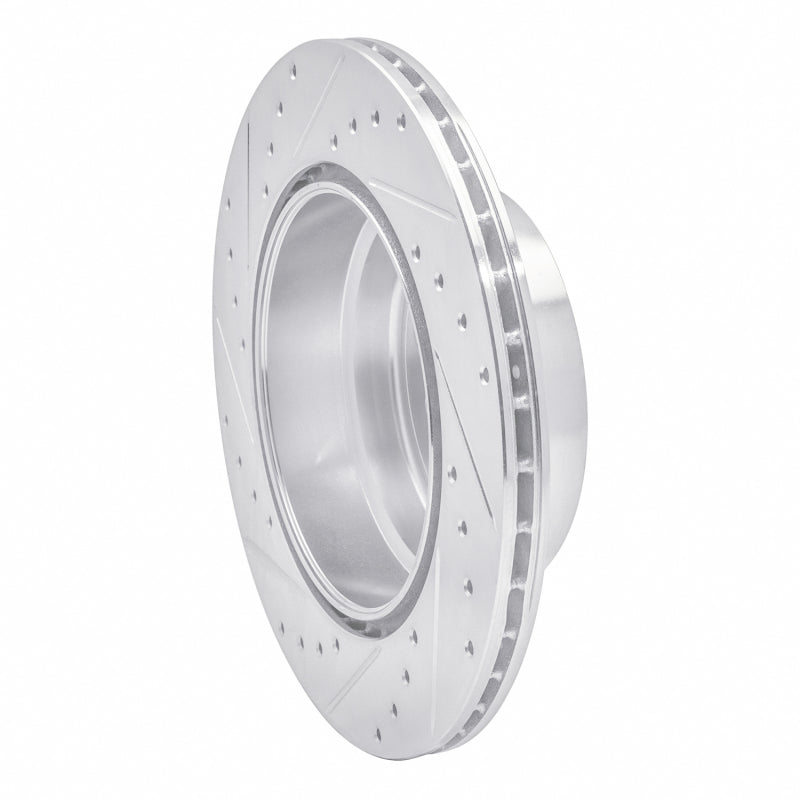 R1 Concepts R1 07-19 BMW X6 Rear Right Drilled & Slotted Silver Brake Rotor
