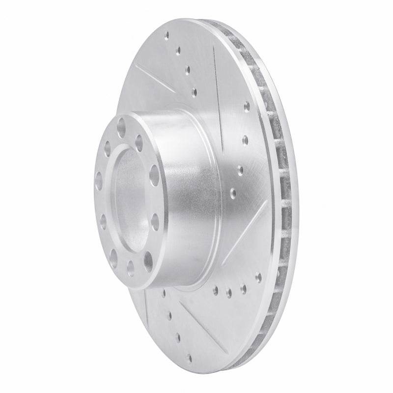 R1 Concepts R1 72-80 Mercedes-Benz 450SL Front Right Drilled & Slotted Silver Brake Rotor