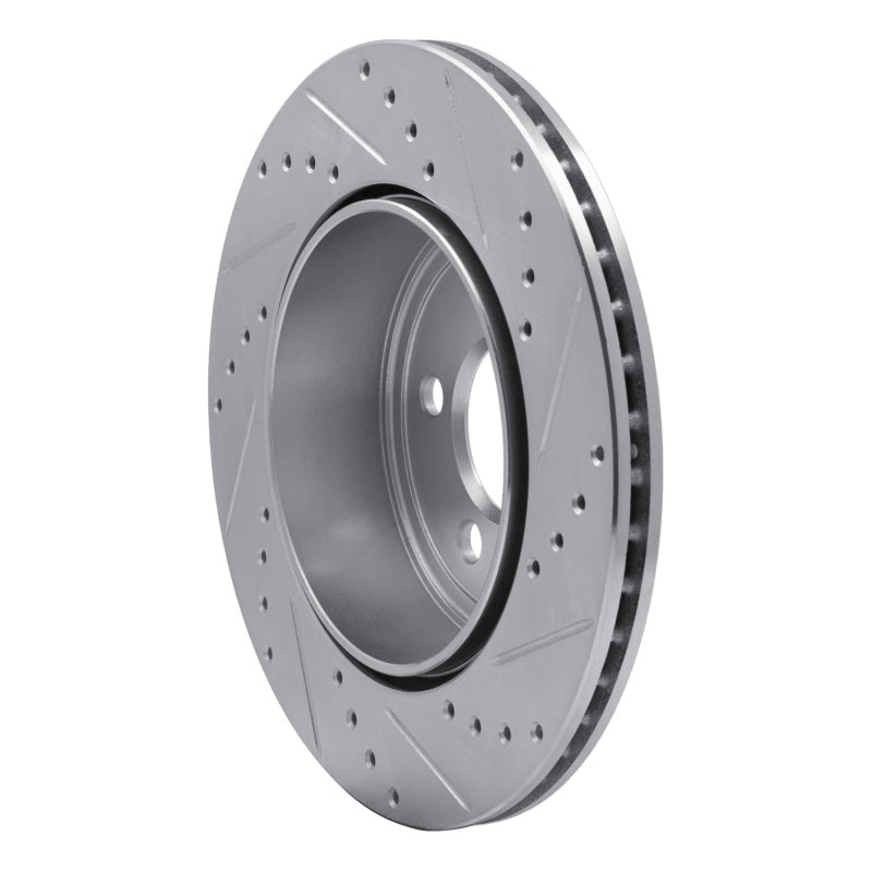 R1 Concepts R1 05-23 Chrysler 300 Rear Left Drilled & Slotted Silver Brake Rotor