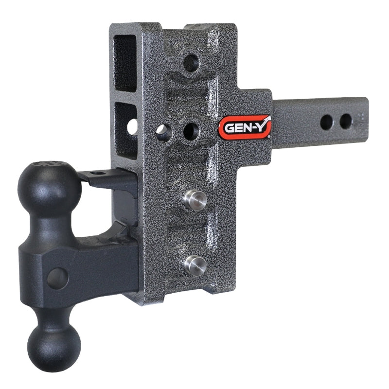 GEN-Y Hitch Gen-Y Mega Duty 2in Shank 5in Offset Drop 2K TW 16K Hitch w/GH-051 Dual-Ball/GH-032 Pintle Lock
