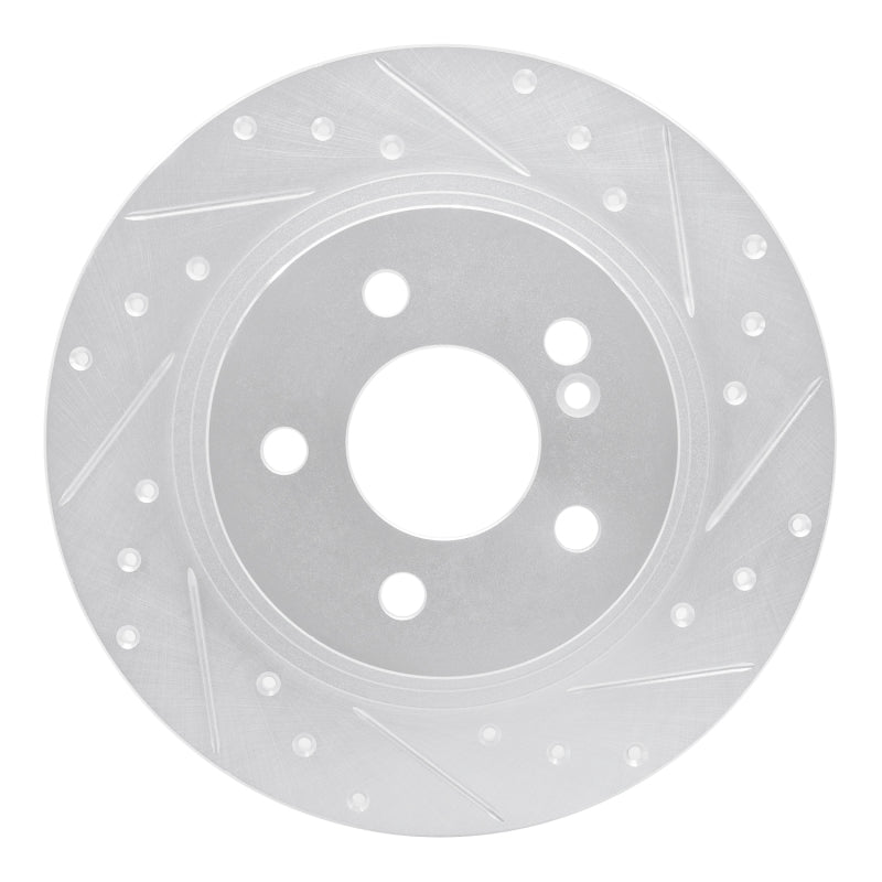 R1 Concepts R1 08-15 Mercedes-Benz C250 Rear Right Drilled & Slotted Silver Brake Rotor