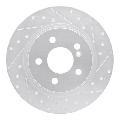 R1 Concepts R1 08-15 Mercedes-Benz C250 Rear Right Drilled & Slotted Silver Brake Rotor