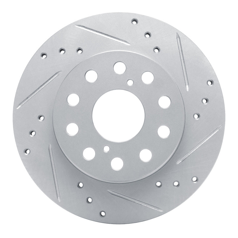 R1 Concepts R1 91-95 Toyota MR2 Rear Right Drilled & Slotted Silver Brake Rotor