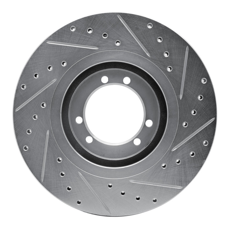 R1 Concepts R1 96-06 Hummer H1 Front Left Rear Left Drilled & Slotted Silver Brake Rotor