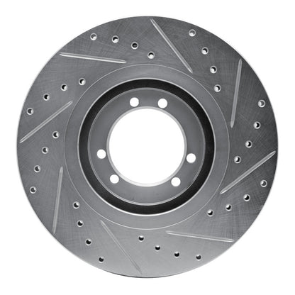 R1 Concepts R1 96-06 Hummer H1 Front Left Rear Left Drilled & Slotted Silver Brake Rotor