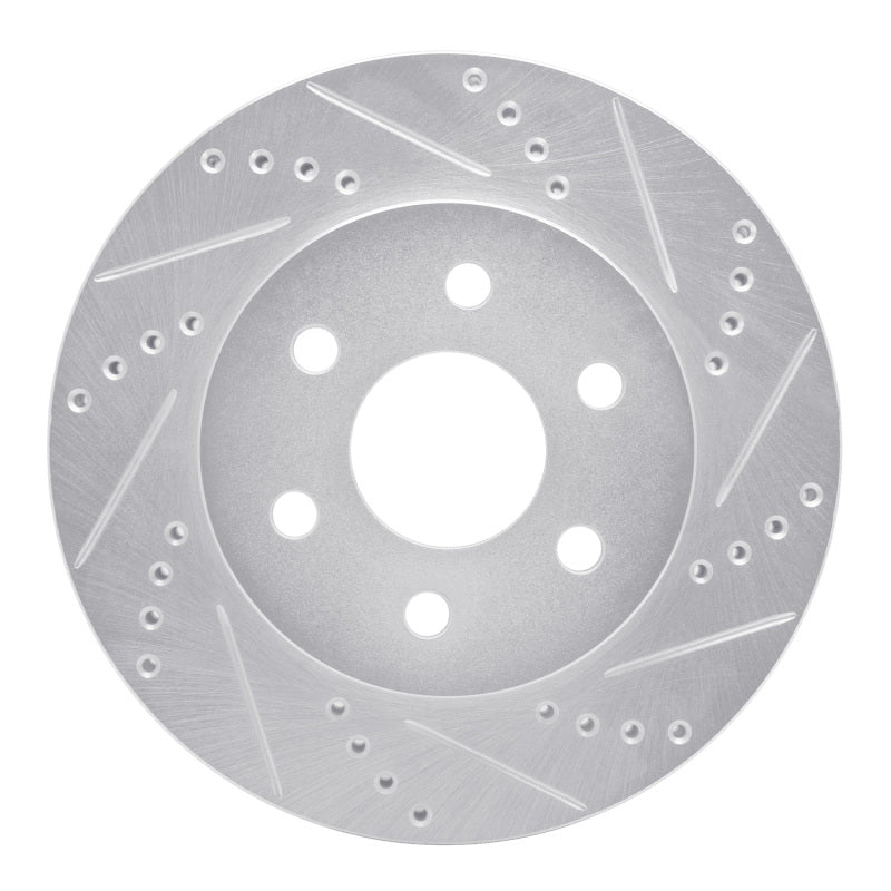 R1 Concepts R1 98-99 Cadillac DEVILLE Front Right Drilled & Slotted Silver Brake Rotor