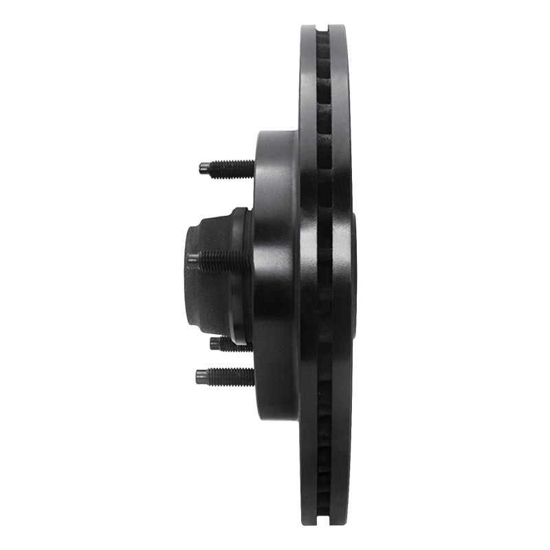 R1 Concepts R1 97-99 Ford F-150 RWD Front Left Drilled & Slotted Black Brake Rotor