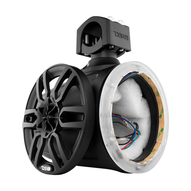DS18 Marine And Powersports Towers Speakers Not Included 6.5in RGB LED Lights Black
