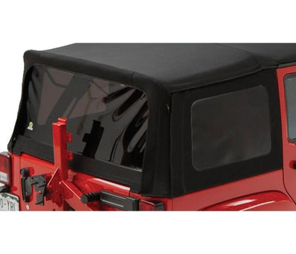 Bestop 07-18 Jeep Wrangler JK 4-Door (Prem Blk Twill Supertop 54823 or Rep-A-Top 79847 Window Set