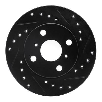 R1 Concepts R1 91-99 Toyota Paseo Front Right Drilled & Slotted Black Brake Rotor