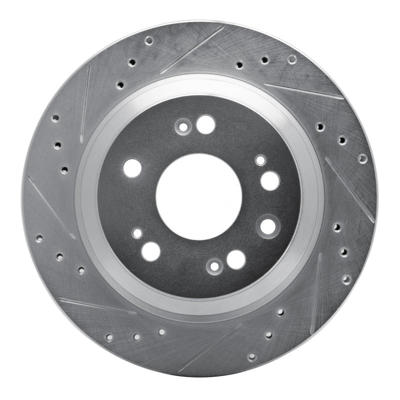 R1 Concepts R1 2005-2012 Acura RL Rear Left Drilled & Slotted Silver Brake Rotor
