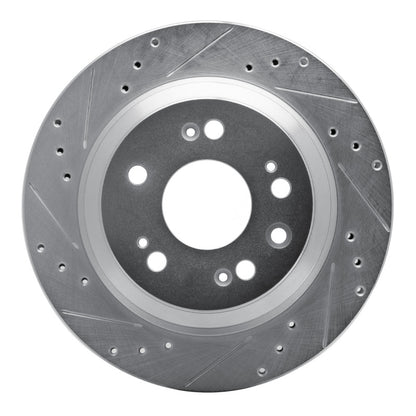 R1 Concepts R1 2005-2012 Acura RL Rear Left Drilled & Slotted Silver Brake Rotor