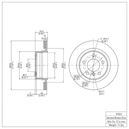 DFC 03-08 BMW Z4 Rear Brake Rotor
