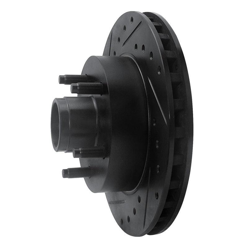 R1 Concepts R1 95-97 Ford Ranger (USA/Canada) Front Left Drilled & Slotted Black Brake Rotor