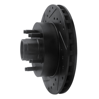 R1 Concepts R1 95-97 Ford Ranger (USA/Canada) Front Left Drilled & Slotted Black Brake Rotor