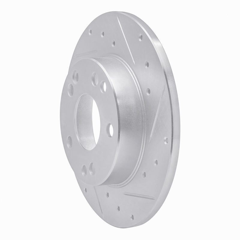 R1 Concepts R1 83-89 Mercedes-Benz 190D Front Right Drilled & Slotted Silver Brake Rotor
