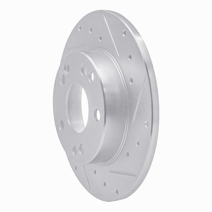 R1 Concepts R1 83-89 Mercedes-Benz 190D Front Right Drilled & Slotted Silver Brake Rotor