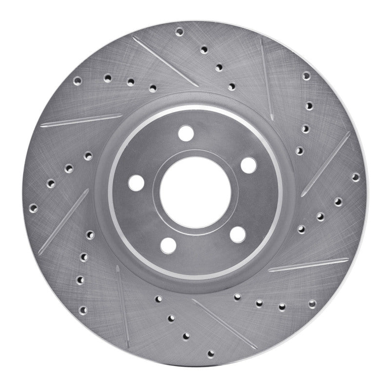 R1 Concepts R1 04-19 Ford Escape Front Right Drilled & Slotted Silver Brake Rotor
