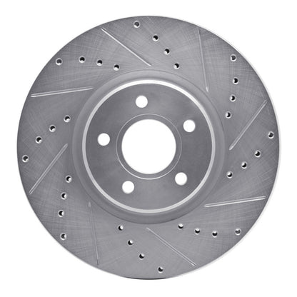 R1 Concepts R1 04-19 Ford Escape Front Right Drilled & Slotted Silver Brake Rotor
