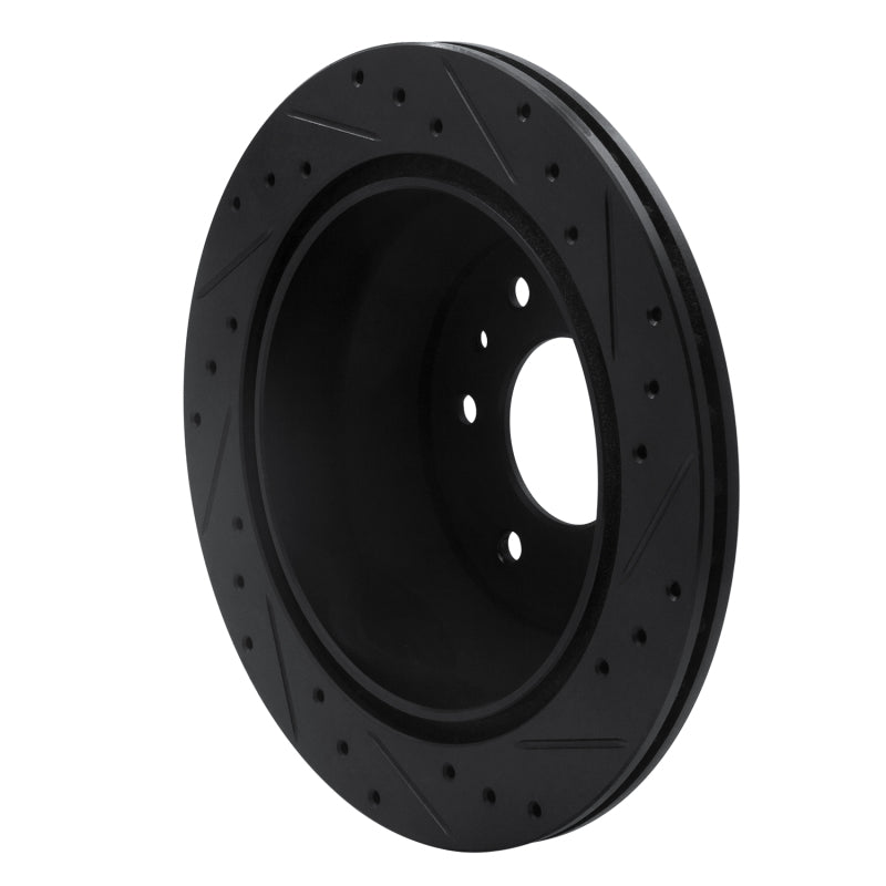 R1 Concepts R1 02-09 Buick Rainier Rear Left Drilled & Slotted Black Brake Rotor