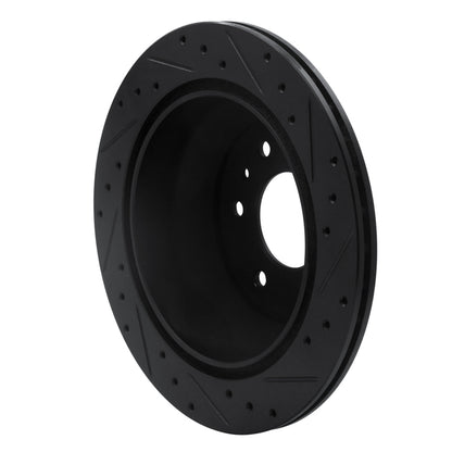 R1 Concepts R1 02-09 Buick Rainier Rear Left Drilled & Slotted Black Brake Rotor