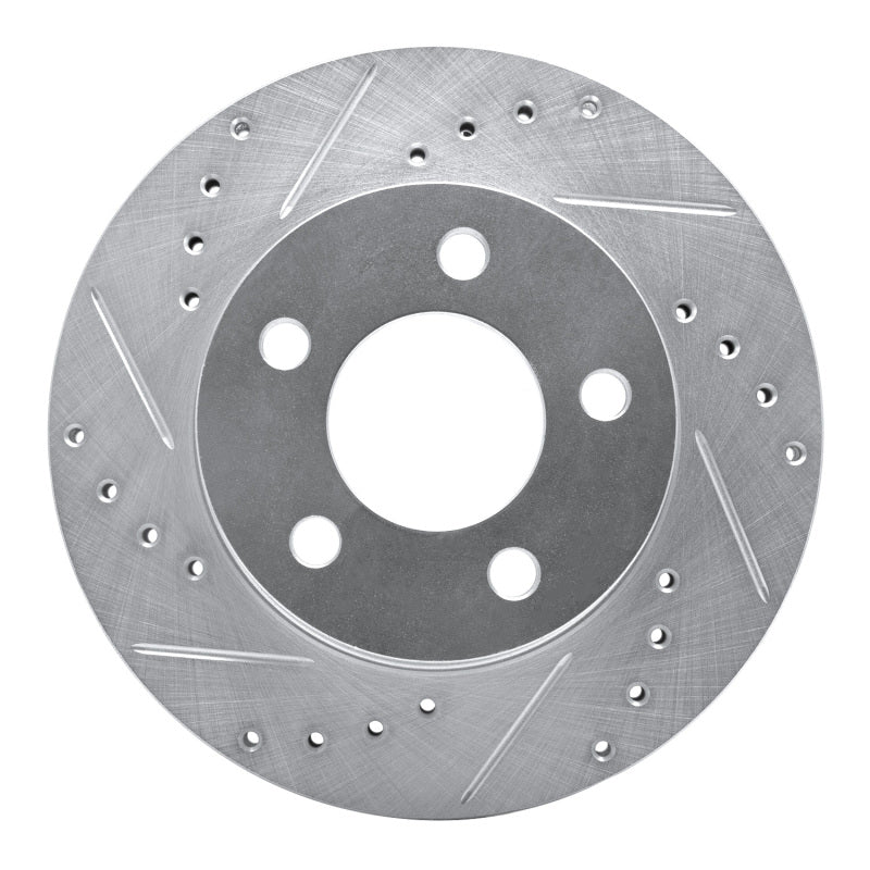 R1 Concepts R1 80-89 American Motors Eagle Front Left Drilled & Slotted Silver Brake Rotor